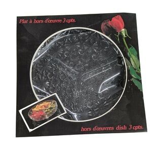 Vintage Veropa Clear Cut Glass 3 Section Hors D’oe